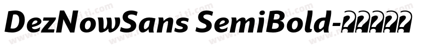 DezNowSans SemiBold字体转换
